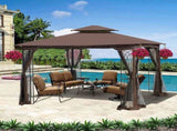 10x10 Outdoor Patio Gazebo Canopy Tent With Ventilated Double Roof And Mosquito net 32388179