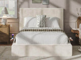 AirFrame California King Bed Frame with adjustable Sliding Side Table, 8.7'' Cloud Upholstered W1820P510287
