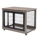 ZUN Dog Crate Furniture, Large Dog Kennel, 38"Wooden Pet Furniture with Pull-Out Tray, Home and Indoor W1212120267