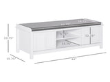 Shoe Bench with Storage Cabinets Brown 70458452