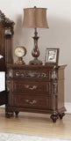 Traditional Antique Walnut 1pc Nightstand Bedroom Furniture Cherry Veneer 2-Drawers Hanging Pull B011P210739