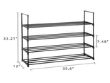 2 Set 4 Tiers Shoe Rack Shoe Tower Shelf Storage Organizer For Bedroom, Entryway, Hallway, and 42895024