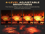 27" Electric Fireplace Insert, Retro Recessed Fireplace Heater with Realistic Log Flame, Remote 68101942