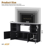 ON-TREND High Gloss TV Stand with LED Lights, Modern Sideboard with Large Storage Cabinet, Media N721P192849B