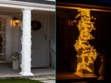 Lighted Birch Garland, 7.87ft 144 LED Warm White Lights with 8 Modes, Remote & Timer, IP45 91516370