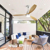 Low Profile 52 Inch Integrated LED Ceiling Fan with Light Kit and Remote Control for Living Room W934P288631