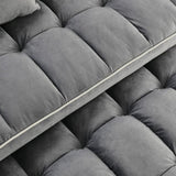 55.51 inch versatile foldable sofa bed in 3 lengths, modern sofa sofa sofa velvet pull-out bed, W2353P151787