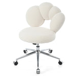 ZUN 360&deg;Swivel Height Adjustable,Swivel Chair,Teddy fabric,home office chair W680P143486