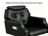 Black PVC IronFrame Pedicure Chair, Manual Reclining with Stool & Basin 43026669