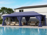 Patio Gazebo 10'x20', Outdoor Heavy Duty Party Tent Shelter With Double Roofs, Mosquito Nettings And 58690224