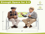 50" Iron Outdoor Courtyard Decoration Park Leisure Bench 33511876