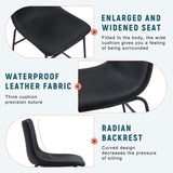 A set of 4 Classic Black PU Leather Chairs , A stylish seat suitable for modern minimalist and W3226P279061