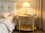 2-Tier Small End Table, Round Side Table For Room, Round Corner Table for Small Spaces, 91380390