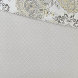 8 Piece Cotton Floral Printed Reversible Comforter Set Yellow Queen B03597283