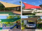 12'X12' Dark Green HDPE sunshade sail 04831055
