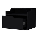 ZUN Black Dual-Shelf Display Floating Nightstand B062P175147