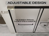60 W x 72 H Sliding Shower Door, Semi-Frameless Double Sliding Glass Shower Door with 1/4 W3887P395469