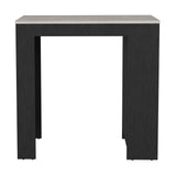 Kitchen Island Doyle, Three Side Shelves, Black / Ibiza Marble Color Finish B092123133