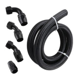 AN16 AN-16 Hose Fuel line rubber Nylon braided 5FT with 90 degree AN fittings 45 degree straight 78736208