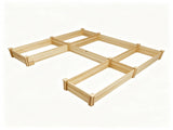 Solid Fir Wood Raised Garden Bed, 5-in-1 Combined Planting Planter Box with Dovetail Joints, 98797104