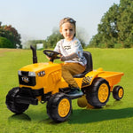 ZUN 12V Kids Ride on Tractor Electric Excavator Battery Powered Motorized Car for Kids Ages 3-6, with , W1811P154759