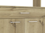 Pantry Cabinet 67" H, Four Doors, One Drawer, Three Internal Shelves, 2 External Storage Shelves, B097133017