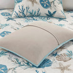 ZUN 6 Piece Cotton Sateen Quilt Set with Throw Pillows Aqua Full/Queen B03597652