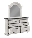 ZUN Transitional Style 8- Drawer Dresser Made with Wood in Antique White B009P155294