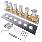 5-Function Silver Brass Shower Diverter Thermostatic Valve Shower Diverter Valve Constant 54087782