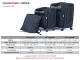 Luggage 2-piece backpack set black 42369135