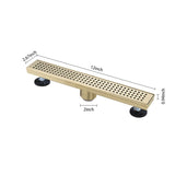 12 Inches Linear Shower Drain, Included Hair Strainer and Leveling Feet W2287P151580