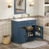 36" Luxurious Bathroom Vanity with Ceramic Sink, Bathroom Vanities Cabinet with 2 large Soft Closing N710P288944C
