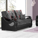 PrimeNest Urbanova Collection Upholstered Convertible Loveseat with Storage, Gray B030P282384
