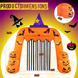 10.4x11.6ft Giant Halloween Inflatable Pumpkin Arch - 7 LED Lights, Built-in Blower for Easy 37333632