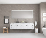 72 x 30 Inch LED Bathroom Mirror with Front and Backlight, Wall Mounted Vanity Mirror, Anti-Fog, W2287P302112