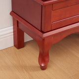 Lighted Glass Cabinet Glass Wine Cabinet Curio Display Cabinet with Adjustable Glass Shelves 2 Doors W2275P178823