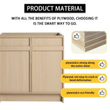 30" Freestanding Bathroom Vanity with White Resin Sink & 2 Soft-Close Cabinet Doors W999P239160