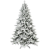 ZUN PVC&PE Flocking Tree Environmentally Friendly Fireproof Artificial Christmas Flocked Tree 89862585