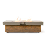 48_inch Iron Fire Pit Table with Wood Grain W3131P277179