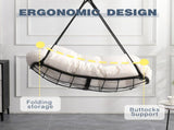 Hammock Chair Swing with Cushion - Outdoor Indoor Hanging Hammock Chair for Patio, Porch, Bedroom, 90202965