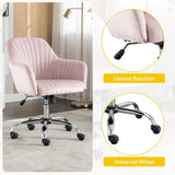 Accent chair Modern home office leisure chair with adjustable velvet height and adjustable casters W1521108571
