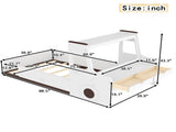 Twin Size Floor Bed with Interesting Car-shape Design, Kids Car Floor Bed with Storage Drawers, W1580P396323