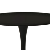 ZUN 31.5" Round Dining Table, Mid-Century Black Tulip Table, Metal Base Pedestal Table for 2-4 W2533P170059