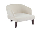 Modern Accent Chair with Round Back & Wooden Legs - Mid-Century Inspired Lounge Chair for Living N767P266888E