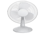 12-inch Table Fan with Adjustable 3-Speed Settings and Oscillation, White 94012547