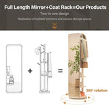 Full-length mirror, rubber wood mirror, 65.7 x 17.7 inches , can W2987P288952