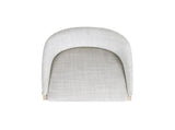 Newport 30.5" Coastal Curved Back Upholstered Barstool, Two-Tone Neutral Gray Polyester Wool Blend B2719P391775