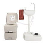 ZUN Portable Removable Outdoor Hand Sink with Portable Toilet （Same as 46793540） 96566688