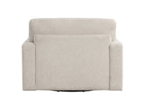 1pc Swivel Chair Plush Cushioned Seat Beige Boucle Upholstery Ergonomic Design Solid Wood Modern B011P304429