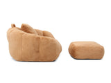 Giant Bean Bag, Oversized Bean Bag Couch for Adults and Kids, Faux Fur Shell-Shaped Large W2677P306796